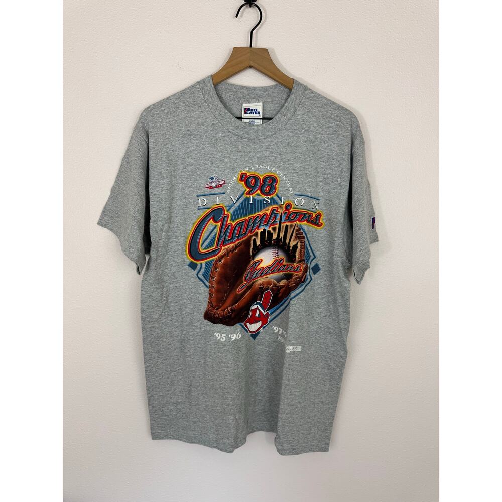 Vintage Pro Player Cleveland Indians 1998 Champs Tee Discontinued Name